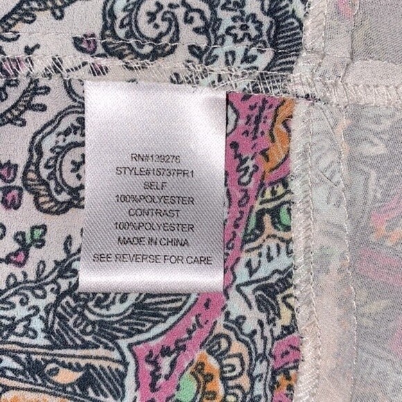 Daniel Rainn floral sleeveless top size large - Picture 5 of 7